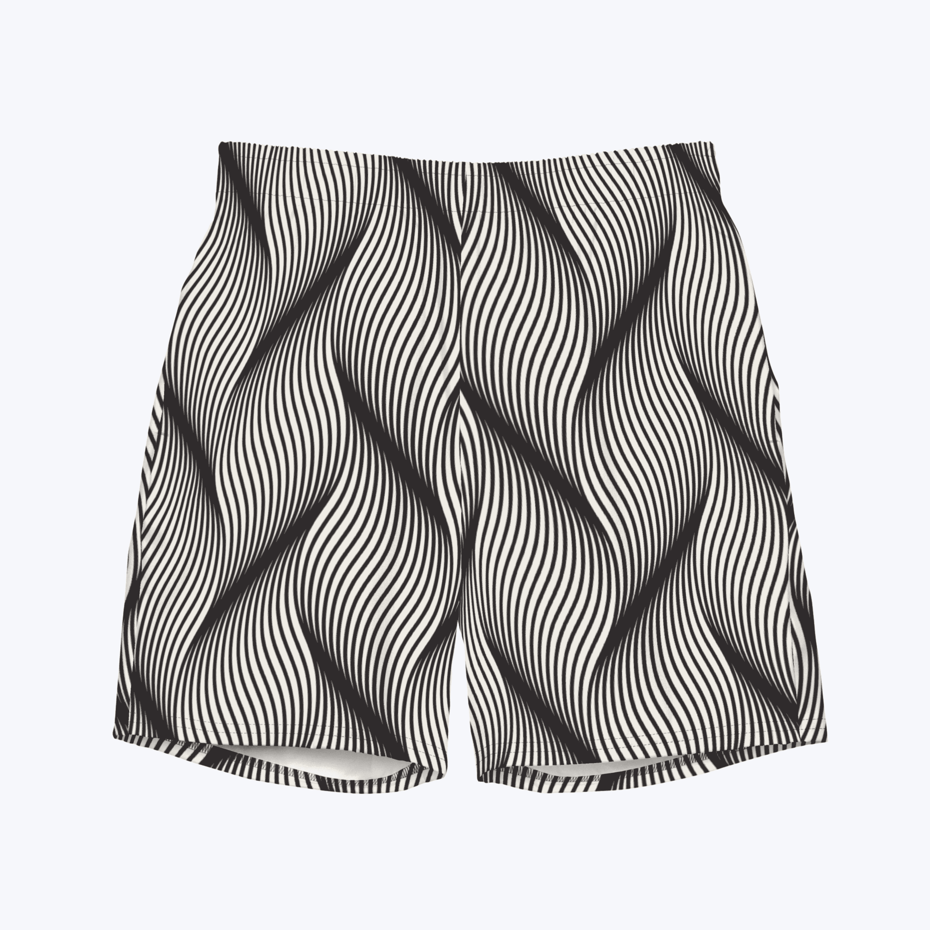 TRAJE DE BAÑO DE CORTE REGULAR CON ESTAMPADO ONDULADO