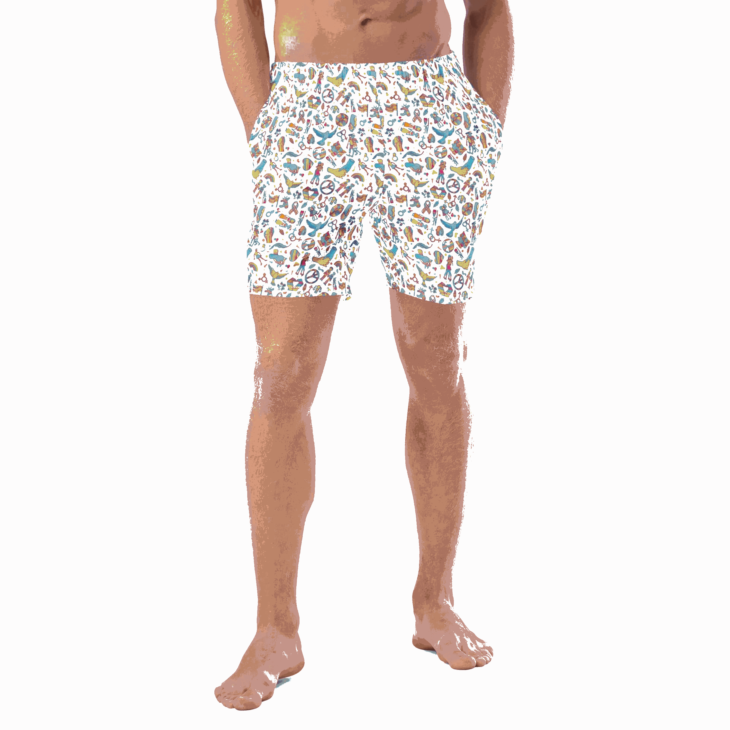TRAJE DE BAÑO DE CORTE REGULAR CON ESTAMPADO  DIVERSITY