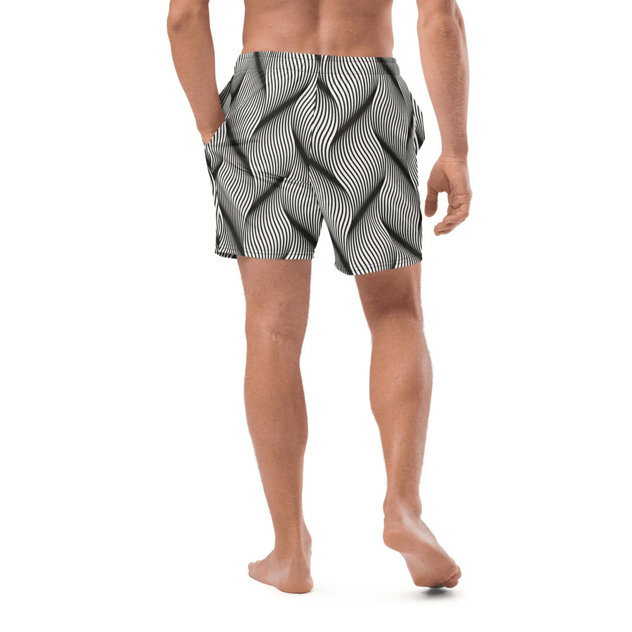 TRAJE DE BAÑO DE CORTE REGULAR CON ESTAMPADO ONDULADO - RAF2