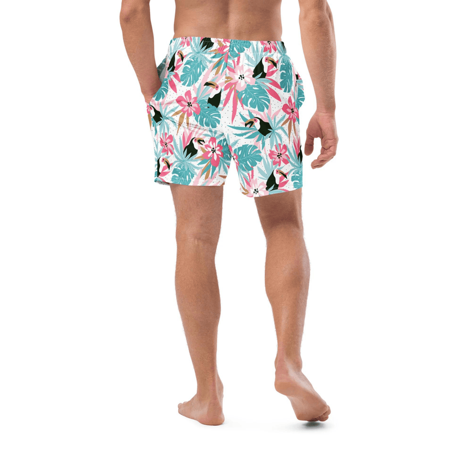 TRAJE DE BAÑO DE CORTE REGULAR CON ESTAMPADO PAPAGAYO - RAF2