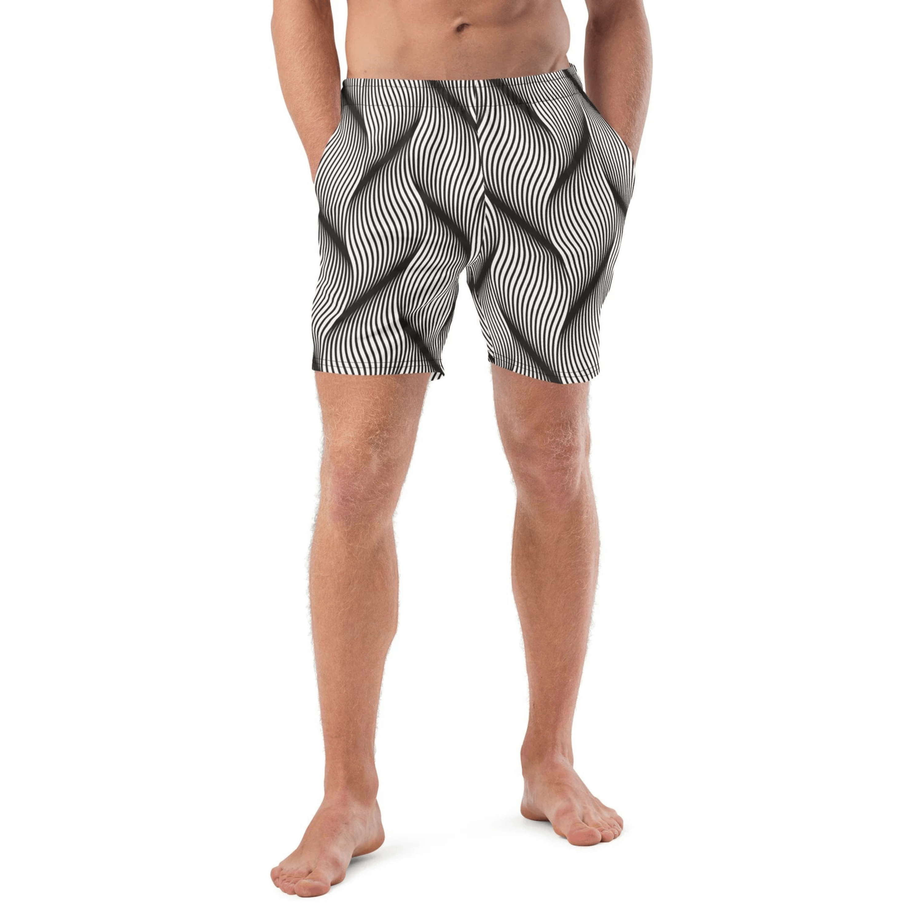 TRAJE DE BAÑO DE CORTE REGULAR CON ESTAMPADO ONDULADO - RAF2